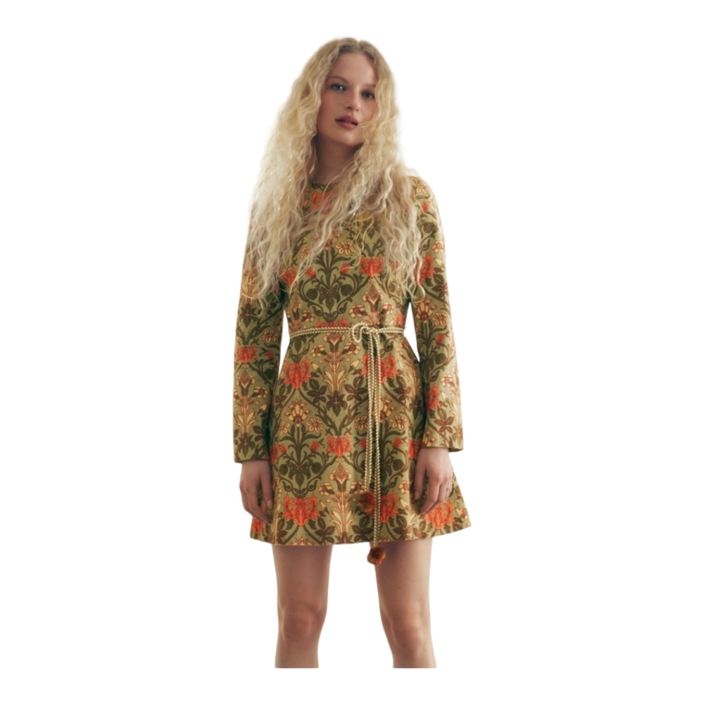 Zara Belted Floral Print dress (NWT)